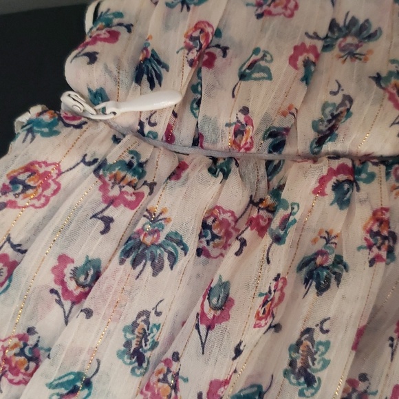 ZARA Strapless metalic thread draped print dress - Picture 8 of 13